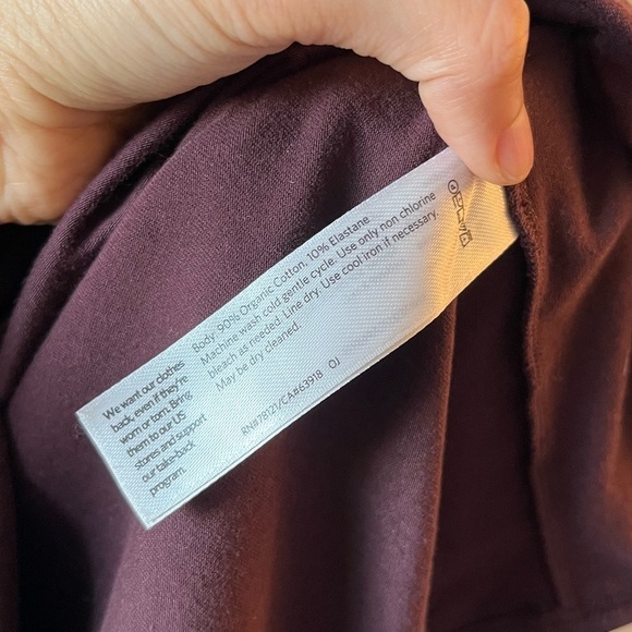 Eileen Fisher Organic Cotton Purple Short Sleeve T-Shirt Dress - Picture 9 of 11